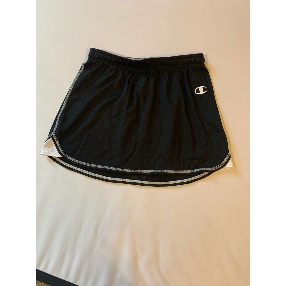 Champion Black Skater Tennis Skirt with White Trim